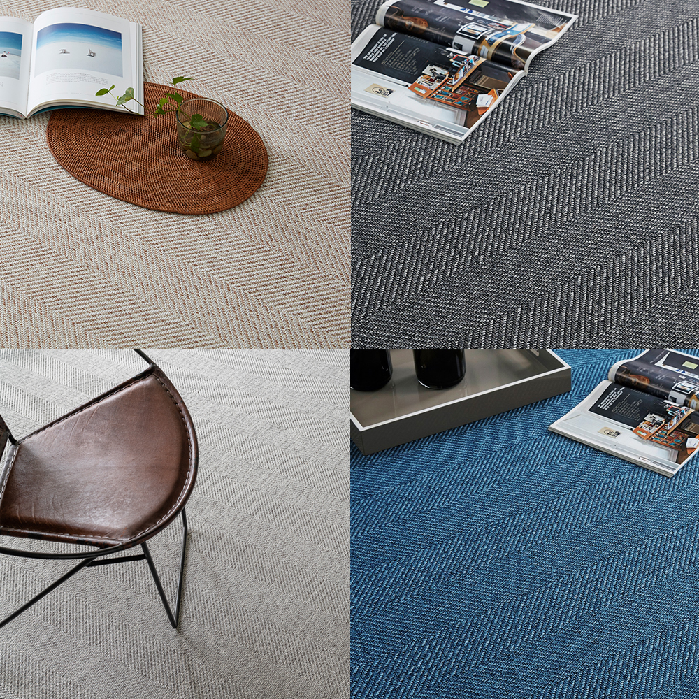 한빛카페트 [맞춤] 워셔블 헤링본 발탄 사이잘룩 여름 러그 카페트 5color - 브라운_100280